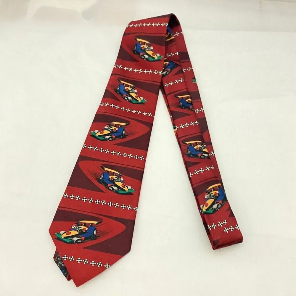 #5620 Mickey Unlimited Novelty Mens Racing Mickey Mouse Necktie, Tie 57X4